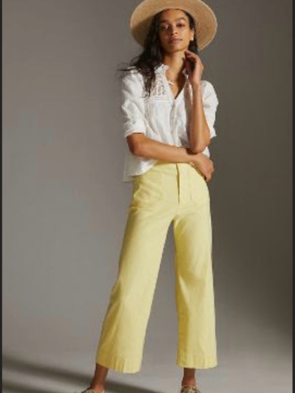 Anthropologie Maeve
Colette cropped wide leg trousers sz 26